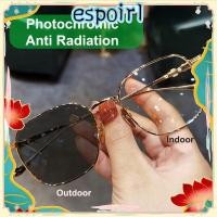 ราคา ESPOIR แว่นตา, Photochromic รอบผู้หญิงผู้ชายแว่นตา,แฟชั่นป้องกันรังสีกรอบโลหะ INS แฟชั่น Transitional แว่นตากันแดดสําหรับผู้หญิงผู้ชาย (41465617315)