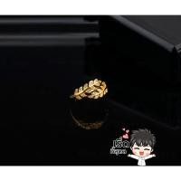 ราคา แหวนใบมะกอกทอง แหวนใบมะกอกเพชร แหวนฟรีไซส์ปรับได้ นำโชค เสริมดวงความรัก ฝังเพชรCZ R465 (19961014436)