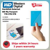ราคา Western Digital WD My Passport USB 3.2 hdd External Harddisk 1tb/2tb/4tb Portable hard drives (43358153759)
