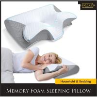 ราคา Contour Memory Foam Sleeping Pillow Orthopedic Ergonomic Cervical Sleeping Pillow สําหรับคอไหล่ (40510746072)