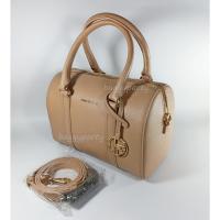ราคา LOUIS FONTAINE แท้!! กระเป๋าถือสะพาย ทรงหมอนขนาด 9 นิ้ว สีเบจ หนังลาย อะไหล่สีทอง (25837011977)