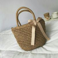 ราคา กระเป๋าสานเกาหลีผูกโบว์ (678588479)