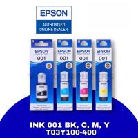 ราคา หมึกเติม Epson INK 001 SET 4 สี BK,C,M,Y (C13T03Y100-400) หมึกแท้100% (25336172450)