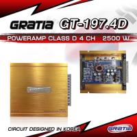 ราคา GRATIA เพาเวอร์แอมป์ GT-197.4D | Class D 4CH | ขับกลางแหลม 2500W | ขับได้ 16 ดอก | Power Amp ขับเสียงกลาง (43406465437)