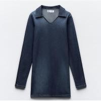 ราคา Used once Zara TRF jean dress (29659983314)