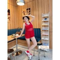 ราคา ชุดเซตสงกรานต์ ผ้าตาข่าย3ชิ้นเกาะอก+กางเกงผ้ายืด (27276859572)