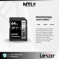 ราคา Lexar 64GB 128GB 256GB Professional 1667x SDXC UHS-II U3 V60 250MB/s 120 MB/s การ์ดหน่วยความจํา (42765548853)