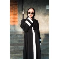 ราคา ABAYA IK72 ชุดเดรสอิสลามผู้หญิงอาบาย่าแถบหน้าสีดำเรียบร้อย เนื้อผ้าเกรดพรีเมี่ยมใส่แล้วดูเรียบหรูดูแพง ชุดออกงาน (18923268452)