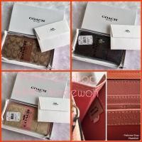 ราคา ❎❎หมดจ้า❎❎COACH Accordion Zip Wallet in Signature Coated Canvas with Leather % ❣️made in vietnam❣️อปก.ครบ (1658399572)
