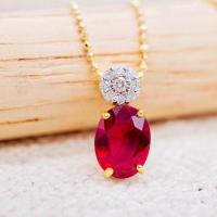 ราคา [ PCPY Jewelry ] จี้เพชรแท้ทับทิมแท้ ทองคำแท้9K (ทอง37.5%) [9KPPG21] (17008624460)