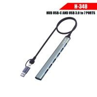 ราคา OKER H-348 7in2 USB 3.0 and USB-C TO +7 PORTS HUB (21294091709)