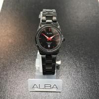 ราคา นาฬิกาผู้หญิง ALBA รุ่น VJ22-X155S สาย Stainless Steel สีดำเงาสลับดำด้าน หน้าปัดดำ ขีดแดง (4007009845)