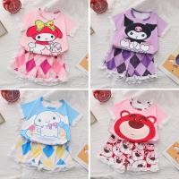 ราคา Sanrio Kuromi Cinnamoroll MyMelody Lotso ชุดนอน เสื้อแขนสั้น กางเกงขาสั้น ผ้าฝ้ายแท้ ลายการ์ตูน สําหรับเด็กผู้หญิง (13.5) (23560270267)