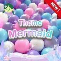 ราคา ลูกบอลพลาสติกสีน่ารัก ธีม Mermaid 100 ลูก บอลสีน่ารัก ลูกบอลสีม่วง ชมพู ฟ้า คละสีหวาน บอลตกแต่ง ขนาด 7 ซม. Livelyliu (20287398188)