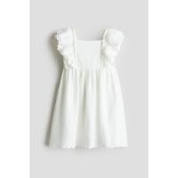 ราคา H&M(เอชแอนด์เอ็ม) เดรสกุ๊นขอบหยัก เด็กผู้หญิง 1280473_1 (41902157266)