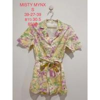 ราคา จั๊มสูทขาสั้น สีม่วง เหลือง ลายดอก MISTY MYNX SIZE S (27306408577)