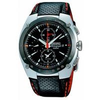 ราคา Seiko Chronograph Sportura นาฬิกาข้อมือผู้ชาย สีดำ สายหนังรุ่นSNA481P1 (340017483)