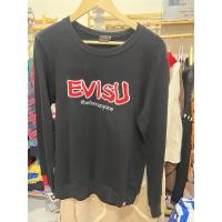 ราคา เสื้อสเวตเตอร์คอกลมสีดำปักแดงEVISUไซส์2XLมือ2พร้อมส่งไทย (29277863512)