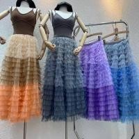 ราคา กระโปรงผ้ามุ้งไล่สีระบายชั้นๆน่ารักๆ (25502412538)