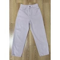 ราคา กางเกงยีนส์ทรงกระบอกเล็ก H&M แท้ มือ2 สีม่วงพาสเทล (28536787008)