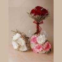 ราคา ช่อบูเก้ ช่อเจ้าสาว ช่อดอกกุหลาบโลลิต้าดอกไม้ประดิษฐ์ แซมดอกไม้แห้ง (42761900650)