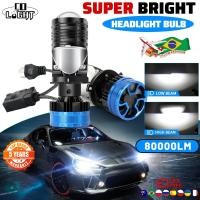 ราคา LED Mini โปรเจคเตอร์ H4 LED ไฟหน้าหลอดไฟโปรเจคเตอร์ Lampu Kereta Hi/Lo Beam Z-shaped ตัดสาย 6000K H4 ไฟหน้ารถ (28790516298)