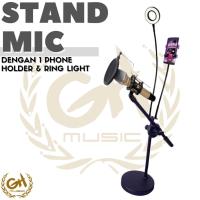 ราคา ขาตั้งไมโครโฟนพร้อมตัวยึดสมาร์ทโฟน 1 ชิ้นพร้อมไฟวงแหวน (26537927129)