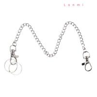 ราคา LONMI โซ่กระเป๋ายาว,โลหะ 25 ซม.พวงกุญแจเงินพร้อมเข็มกลัดกุ้งก้ามกรามและพวงกุญแจ,เข็มขัดเงิน 45 ซม.60 ซม.กระเป๋าสตางค์สําหรับคีย์ (43003744728)