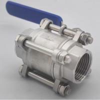 ราคา บอลวาล์วส 3 ตอน สแตนเลส 316 ขนาด 1/4''-2''(Stainless Ball Valve) (23577113818)