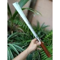 ราคา มีดพร้าโต้ ปลายตัด พร้าแวง อีตัด มีดสนาม มีดเดินป่า มีดแคมป์ 13.6” เหล็กตะไบ ตีร้อนชุบแข็ง ผิวขัด ด้ามประดู่ คอสแตนเลส (26018377370)