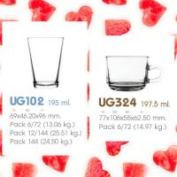 ราคา ส่งฟรีไม่ต้องรอโค้ดแก้วกาแฟใส รุ่น UG-324 ขนาด 197.50 ml. (7 oz.) และ รุ่น UG-102 ขนาด 195 ml. (6.50 oz.) (9021760363)