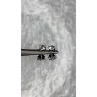 ราคา ต่างหูเงินเพทายสีขาว พลอยแท้ White Zircon Earrings (25736850592)