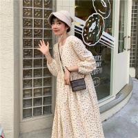ราคา S~XL ชุดคลุมท้อง เดรสลายดอกญี่ปุ่น กระโปรงทรงเอแขนยาวทรงหลวม (13432339338)