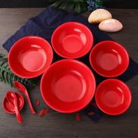 ราคา จาน/ชาม/ช้อน สีแดงดำสไตล์ญี่ปุ่น พลาสติก ชุดชาบูดำแดง ช้อนดำแดง (25819789667)