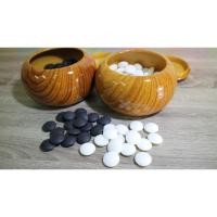 ราคา เม็ดหมากล้อมเมลามีนนูนสองด้านพร้อมโถหมากล้อมพลาสติกทรงไม้ (6557611410)