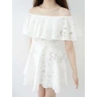 ราคา ลดราคา จาก590เหลือ250-. เดรสปาดไหล่ลายลูกไม้จากร้าน Slyq (75879149)