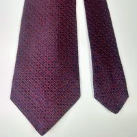 ราคา เนคไทมือสองGivenchy Paris Men's Silk Tie Red Violet Design Made in Italy (40514882026)