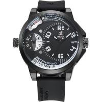 ราคา WEIDE นาฬิกาข้อมือ สีดำ/ขาว สายยาง รุ่น UV DUAL TIMEZONE #58 (592321026)