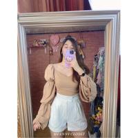 ราคา เสื้อแขนจั๊ม เสื้อแขนพอง เสื้อคอเหลี่ยมแขนพอง (5452012945)