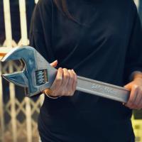 ราคา ประแจเลื่อนสีนิเกิล ADJUSTABLE WRENCH ใหญ่ 24“-600mm.-18“-450mm.(ดำ) ชุบแข็งเกรดCR-V เป็น FORGED STEEL ตรงปก (29304812910)