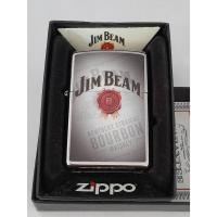 ราคา ZIPPO 49323 JIM BEAM STREET CHROME COLOR IMAGE สีเงินผิวโครเมี่ยมลายแบบสกรีน ผลิตปี2020 ถังในตรงปี ของใหม่ของแท้ (22346245652)