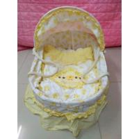 ราคา เปลหวาย ตะกร้าหวาย สำหรับเด็กทารก จากญี่ปุ่น สีเหลือง ไก่ สภาพสวย 90% (2660994051)