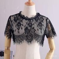 ราคา ฐานเสื้อลูกไม้ฤดูร้อนลูกไม้สไตล์ใหม่คอกลมทุกการแข่งขันเวอร์ชั่นเกาหลีปกตกแต่งปกปลอมเสื้อสั้นผู้หญิง HPAX (26940582333)