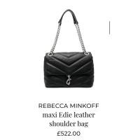 ราคา rebecca minkoff maxiEdie leather shoulder bag (24195250302)