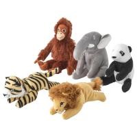 ราคา IKEA ตุ๊กตาผ้า ตุ๊กตาสัตว์ 5 แบบ (ลิงอุรังอุตัง , ช้าง , หมีแพนด้า , เสือ , สิงโต) ของเล่นตุ๊กตา ตุ๊กตาเด็ก (5975732030)