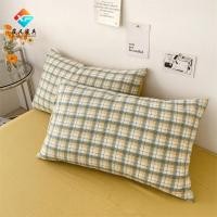 ราคา ปลอกหมอนสไตล์ญี่ปุ่น MUJI ลายสก็อตผ้าฝ้าย 100% เป็นมิตรกับผิวและระบายอากาศได้ดี 20 *30 นิ้ว (48 * 74 ซม.) (20992396507)