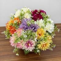 ราคา ช่อบูเก้ดาเรีย ดอกไม้ปลอม ช่อบูเก้ ช่อถือเจ้าสาว ดอกดาเรีย (24831445145)