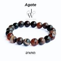 ราคา กำไลข้อมือ กำไลหิน หินมงคล อาเกต Agate หินนำโชค ลูกปัด หิน 10 มม (29751443320)