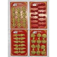ราคา กระดุมจีน กระดุมผ้า สไตล์จีน สำหรับเสื้อคอจีน ดิ้นสีทอง สีแดง DIY ราคาต่อ 1 ตัว (10278559036)