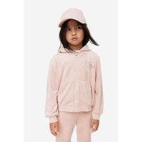 ราคา H&M(เอชแอนด์เอ็ม) เสื้อฮู้ดซิปเวลูร์ เด็กผู้หญิง 1202230_11 (24691588177)